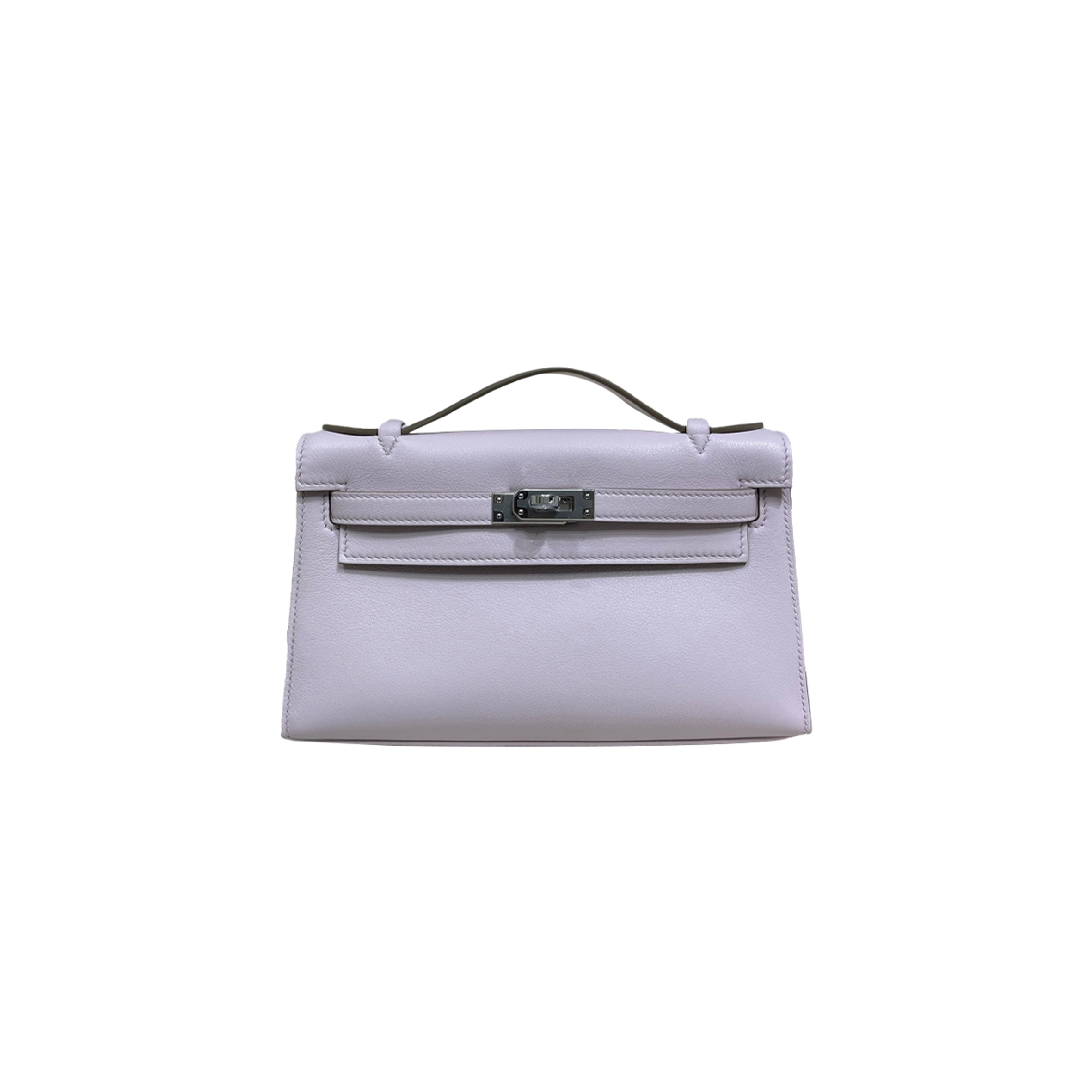 HERMÈS MASTER  KELLY GENERATION 22CM ORIGINAL IMPORTED SWIFT LEATHER FANTASY PINK PURPLE GOLD AND SILVER BUCKLE (22*14*7cm) 